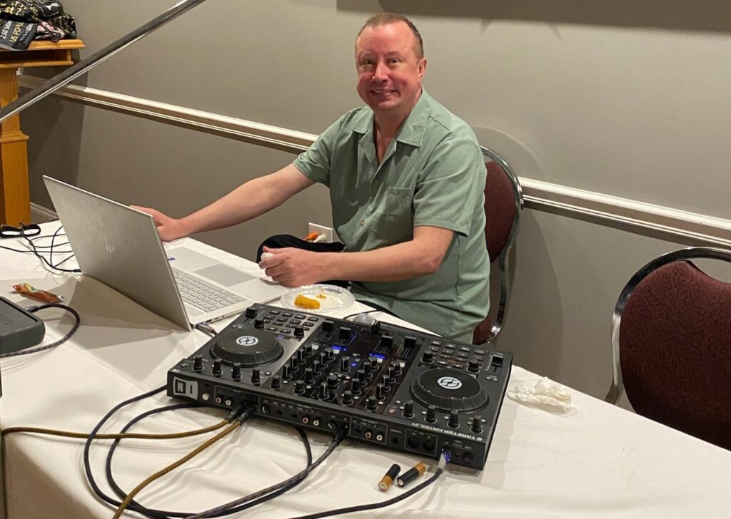 Picture of Mike DJing
